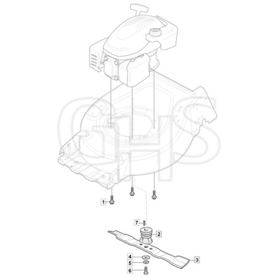 SP46 B - 2021-2022 - 2L0482128/MTF - Mountfield Rotary Mower Blade Diagram