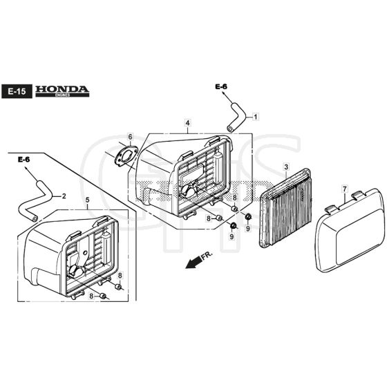 SP46 H - 2021-2022 - 2L0482138/MTF - Mountfield Rotary Mower Air Filter Diagram