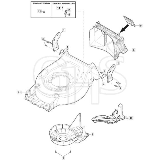 SP46 LS - 2019-2020 - 2L0486548/M19 - Mountfield Rotary Mower Deck Diagram