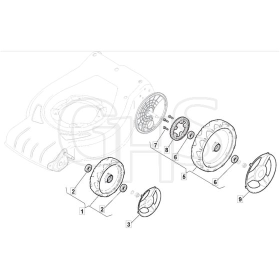 SP483 IS - 2018 - 295496528/MC - Mountfield Rotary Mower Wheels Diagram