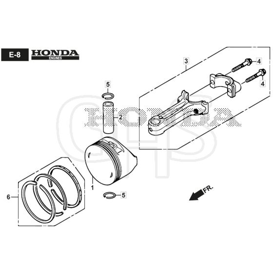 SP485 HW V - 2022 - 294507833/M22 - Mountfield Rotary Mower Piston Diagram