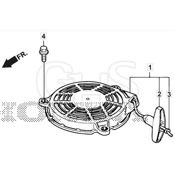 SP485 HW V - 2022 - 294507833/M22 - Mountfield Rotary Mower Recoil Starter Diagram