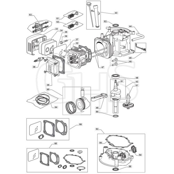 SP504 - 2009 - 290502043/UM9 - Mountfield Rotary Mower Engine - ST.WBE0701 Diagram