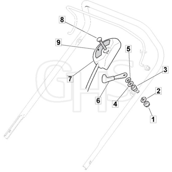 SP504 - 2009 - 290502043/UM9 - Mountfield Rotary Mower Throttle Diagram
