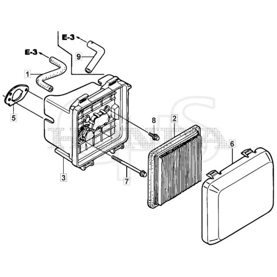 SP505 R - 2014 - 292505038/M14 - Mountfield Rotary Mower Air Filter Diagram
