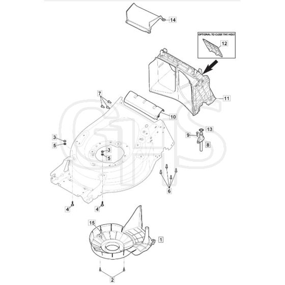 SP505R V - 2019-2021 - 294519038/M19 - Mountfield Rotary Mower Belt Protection Diagram