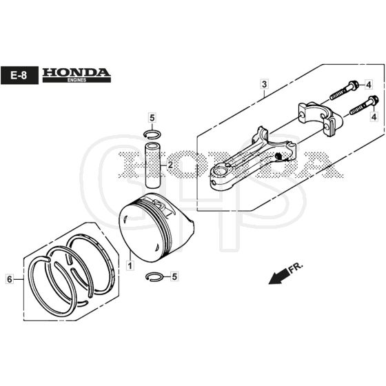 SP51 H - 2022-2023 - 2L0536133/MC - Mountfield Rotary Mower Piston Diagram