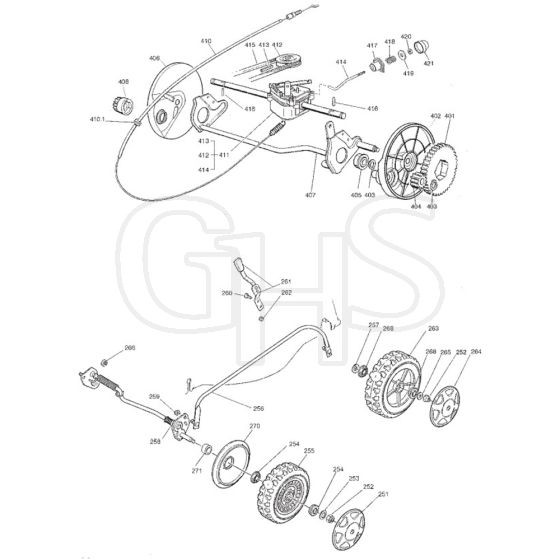 SP530 - 2003 - 23-5681-82 - Mountfield Rotary Mower Wheels Diagram