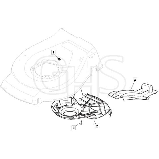 SP535 HW4S - 2020-2022 - 299537838/MTF - Mountfield Rotary Mower Belt Protection Diagram