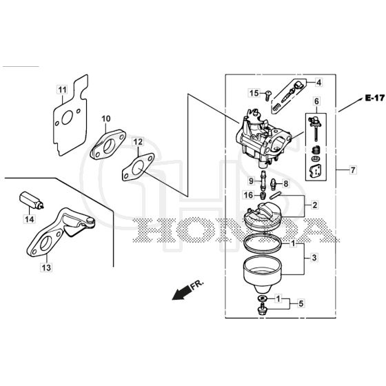 SP535 HW4S - 2020-2022 - 299537838/MTF - Mountfield Rotary Mower Carburettor Diagram