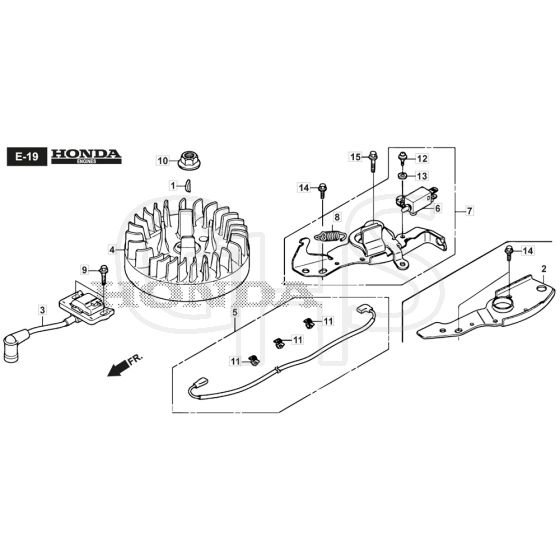 SP535 HW4S - 2020-2022 - 299537838/MTF - Mountfield Rotary Mower Flywheel Diagram