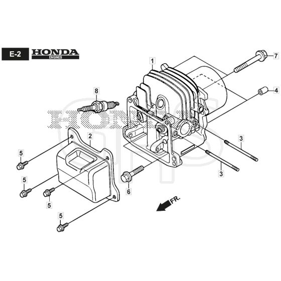 SP53 ELITE - 2021-2023 - 2L0536038/M21 - Mountfield Rotary Mower Cylinder Head Diagram