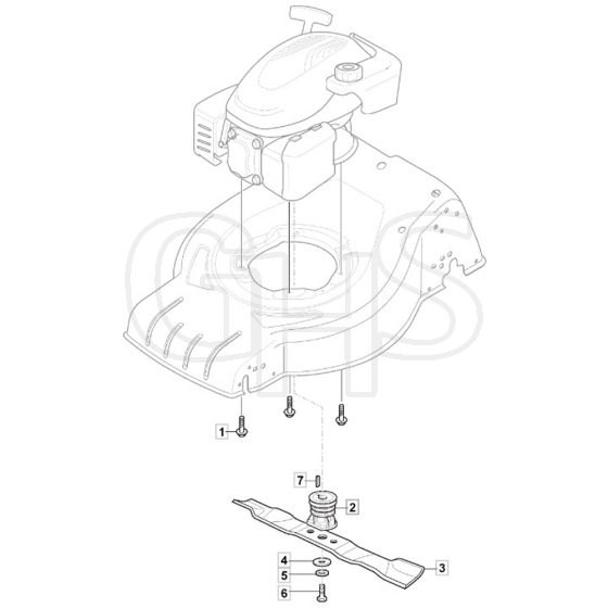 SP53 H - 2019-2021 - 295546038/MC - Mountfield Rotary Mower Blade Diagram