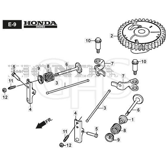 SP53 H - 2019-2021 - 295546038/MC - Mountfield Rotary Mower Camshaft Diagram