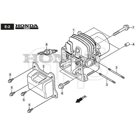 SP53 H - 2019-2021 - 295546038/MC - Mountfield Rotary Mower Cylinder Head Diagram