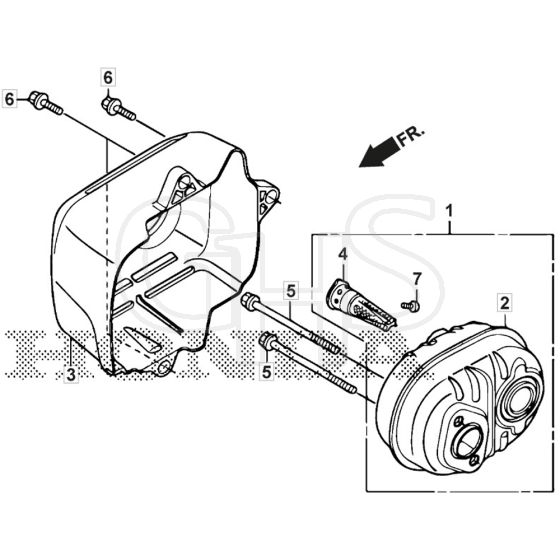SP53 H - 2019 - 295546138/WX - Mountfield Rotary Mower Exhaust Muffler Diagram