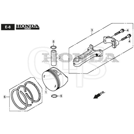 SP555 V - 2022 - 294563033/M22 - Mountfield Rotary Mower Piston Diagram