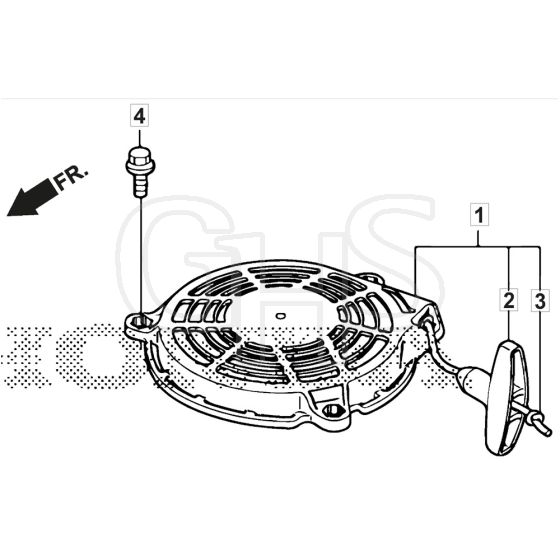 SP555 V - 2022 - 294563033/M22 - Mountfield Rotary Mower Recoil Starter Diagram