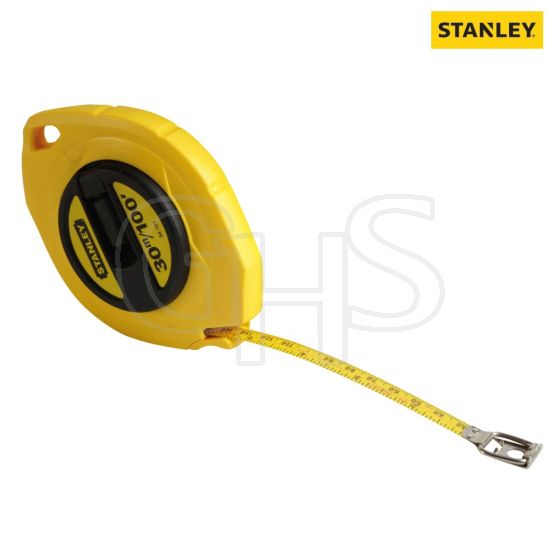 Stanley Closed Case Steel Tape 30m / 100ft (Width 9.5mm) - 0-34-107