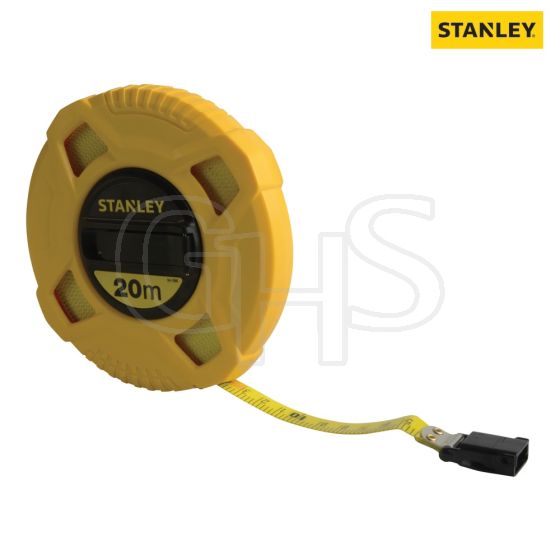 Stanley Closed Case Fibreglass Tape 20m (Width 12.7mm) - 0-34-296