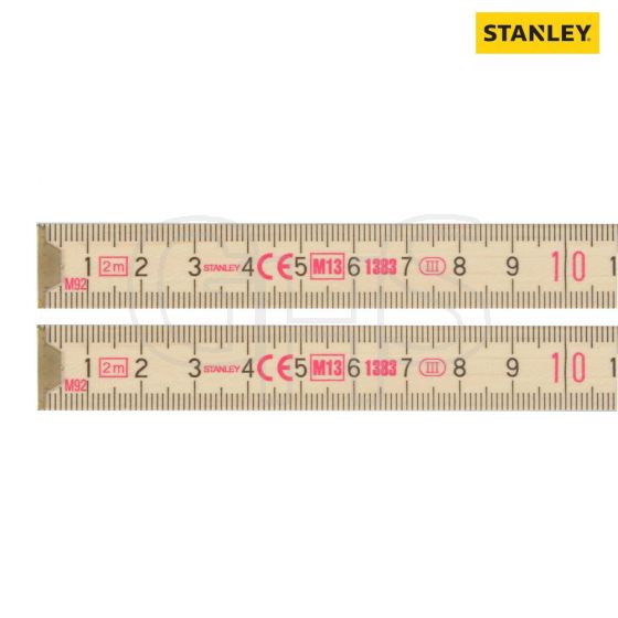 Stanley Wooden Folding Rule 2m - 0-35-455