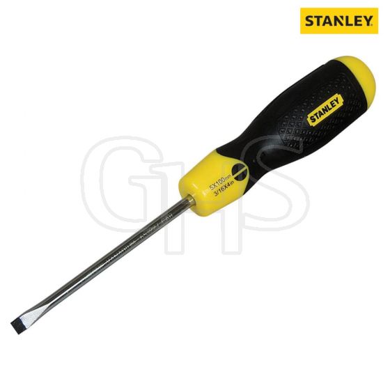 Stanley Cushion Grip Screwdriver Flared Tip 5mm x 100mm - 0-64-916