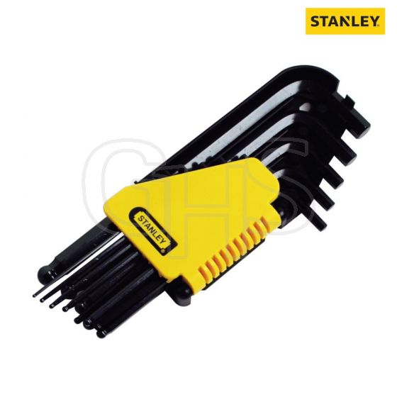 Stanley Ball End Hexagon Key Set of 12 Imperial (1/16 - 3/8in) - 0-69-257