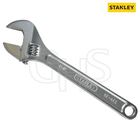 Stanley Chrome Adjustable Wrench 300mm (12in) - 0-87-472