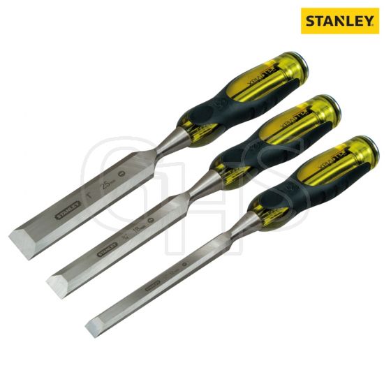 Stanley FatMax Bevel Edge Chisel with Thru Tang Set of 3: 12