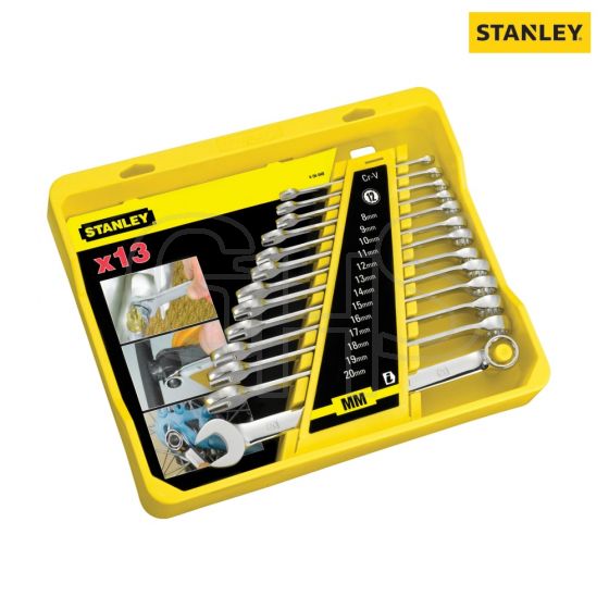 Stanley FatMax Combination Spanner Set of 13 Metric 8 to 20mm - 4-94-648