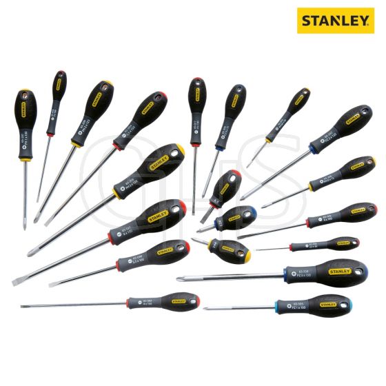 Stanley FatMax Screwdriver Parallel/Flared/Phillips/Pozi Set of 20 - 5-62-572