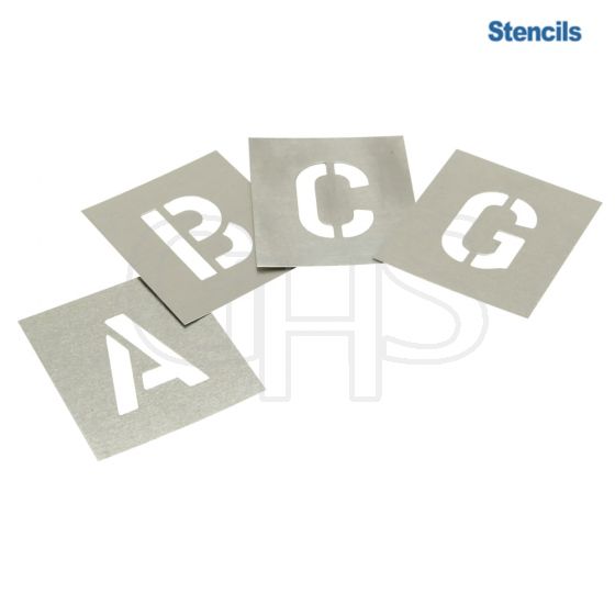 Set of Zinc Stencils - Letters 4in - L4