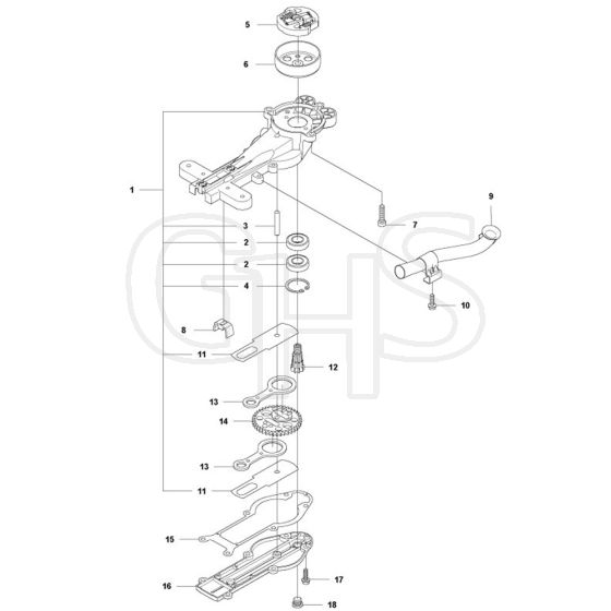 McCulloch SuperLite 4528 - 966693301 - Clutch & Gearbox Parts Diagram
