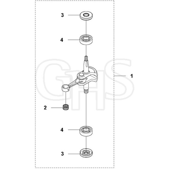 McCulloch SuperLite 4528 - 966693301 - Crankshaft Parts Diagram