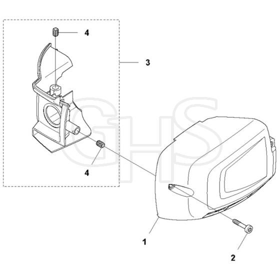 McCulloch SuperLite 4528 - 966693301 - Cylinder Cover Parts Diagram