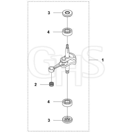 McCulloch SuperLite 4528 - 9666933-01 - 2012-02 - Crankshaft Parts Diagram