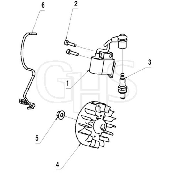 McCulloch T26 CS - 967207701 - 2014-02 - Ignition System Parts Diagram