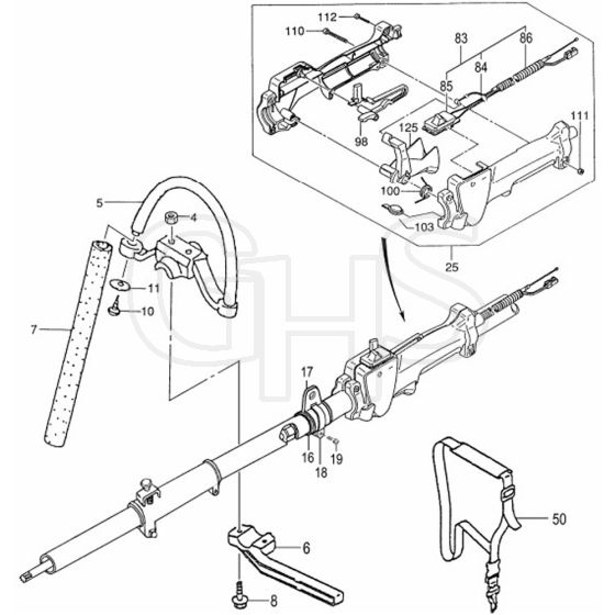 Tanaka TBC-270SF - Throttle Lever