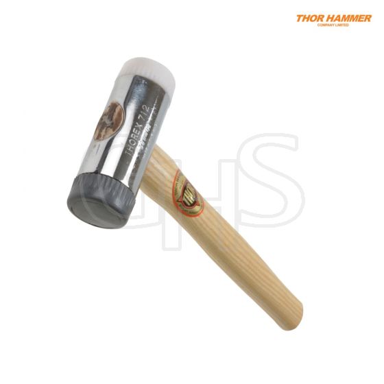 Thor 712R Soft & Hard Faced Hammer Wood Handle 38mm 650g - 31-712R
