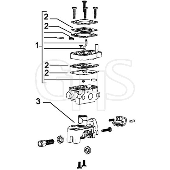 McCulloch Tivoli 65 - Prefix 04 - 2008-03 - Carburettor (1) Parts Diagram