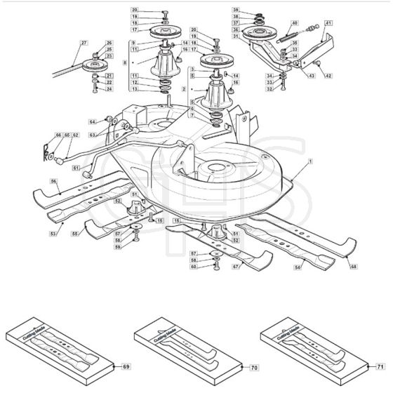 TM 13 36 H - 2010 - 2T0410333/M10 - Mountfield Ride On Mower 92cm Deck Diagram