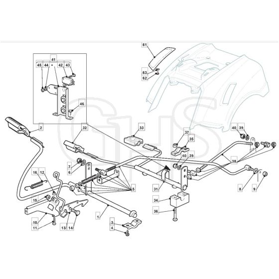 TM 35 H - 2009 - 2T2644433/09 - Mountfield Ride On Mower Controls Diagram
