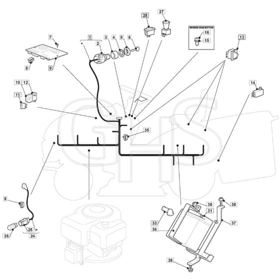 TM 35 H - 2009 - 2T2644433/09 - Mountfield Ride On Mower Electrics Diagram