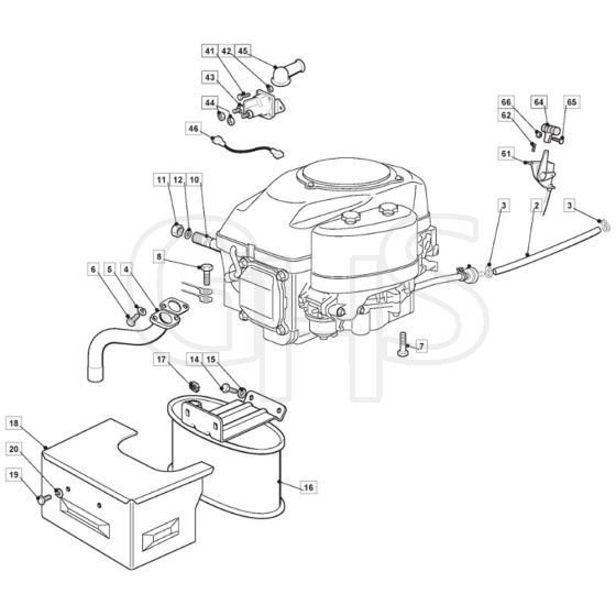 TM 35 H - 2009 - 2T2644433/09 - Mountfield Ride On Mower Engine Diagram