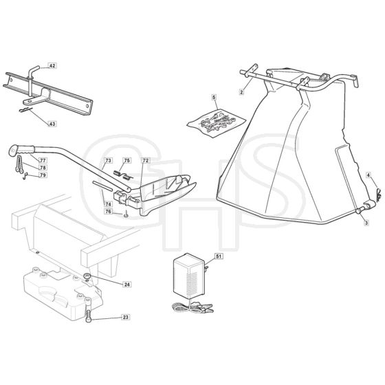TM 35 H - 2009 - 2T2644433/09 - Mountfield Ride On Mower Options Diagram