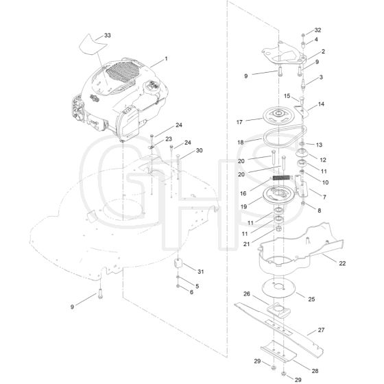 Engine and Blade Assembly