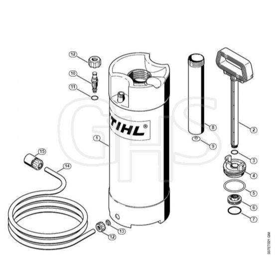 TS410 O-Pressurized Water Tank (28.2010) Assembly