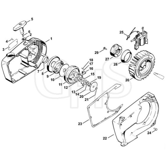 Stihl TS510 - Rewind Starter Friction Shoe - Parts Diagram