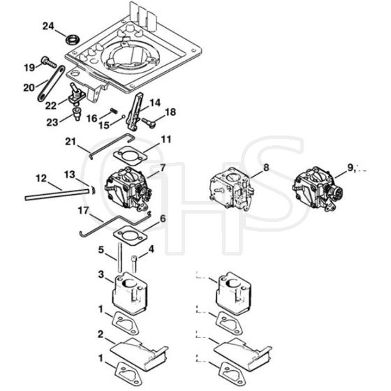 Stihl TS510 - Throttle Control - Parts Diagram