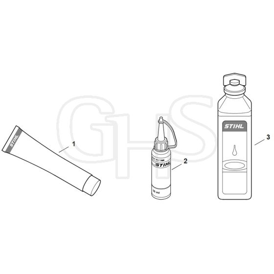Stihl TS760 - Auxiliary And Operating Materials - Parts Diagram